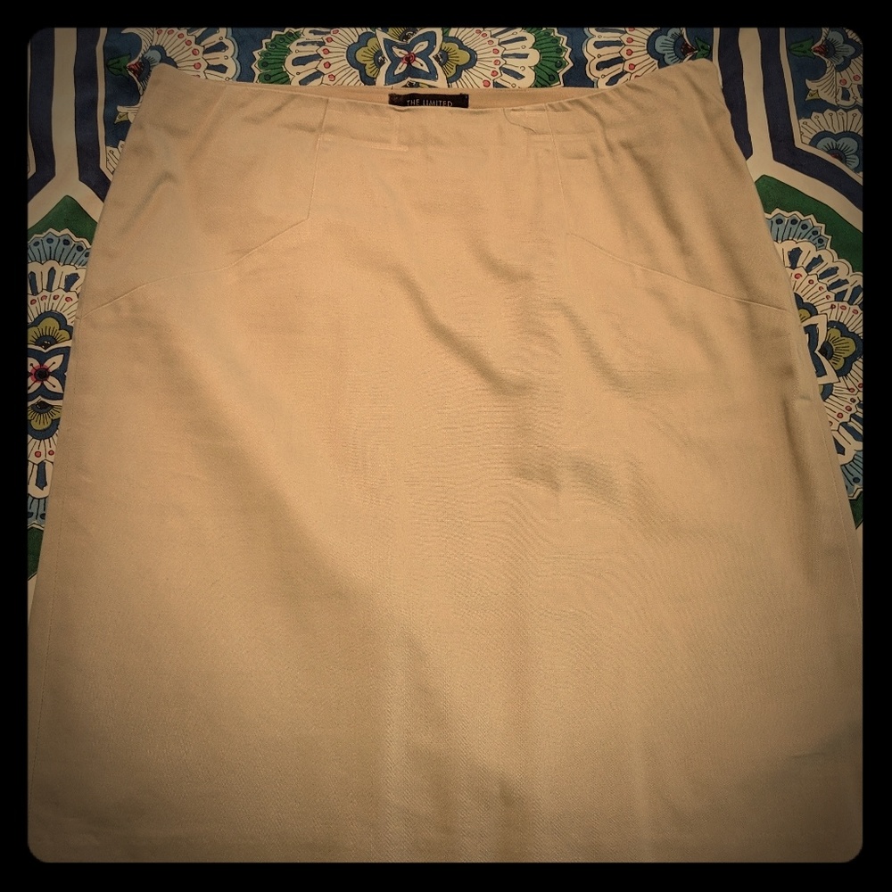 Khaki pencil skirt